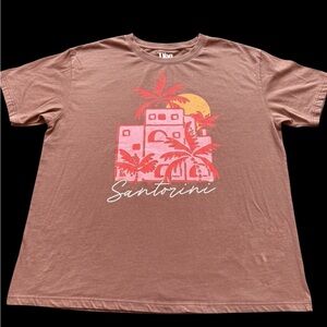 Santorini Graphic Brown Women's Top